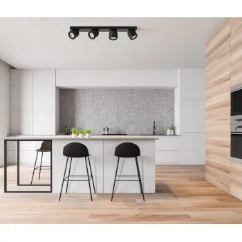 Italux Nuora  fekete mennyezeti spotlámpa (IT-SPL-2855-4B-BL) GU10 4 izzós IP20
