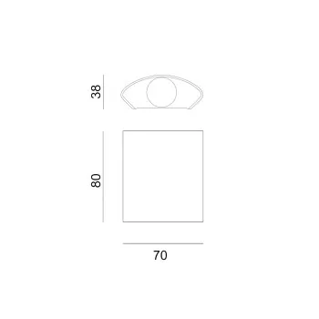 Italux Ortelo  fekete LED kültéri fali lámpa (IT-OWL-451-1-BL) LED 1 izzós IP54