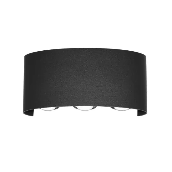 Italux Ortelo  fekete LED kültéri fali lámpa (IT-OWL-451-3-BL) LED 1 izzós IP54