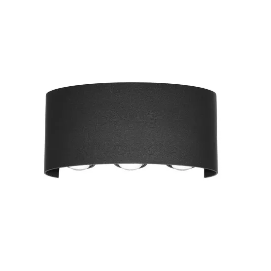 Italux Ortelo  fekete LED kültéri fali lámpa (IT-OWL-451-3-BL) LED 1 izzós IP54