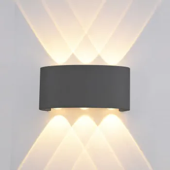 Italux Ortelo  fekete LED kültéri fali lámpa (IT-OWL-451-3-BL) LED 1 izzós IP54