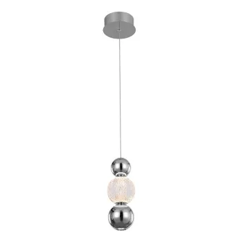 Italux Oter  krómszínű LED függesztett lámpa (IT-PND-83728-7W-3K-CH) LED 1 izzós IP20