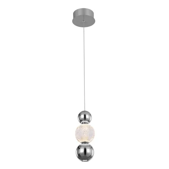 Italux Oter  krómszínű LED függesztett lámpa (IT-PND-83728-7W-3K-CH) LED 1 izzós IP20