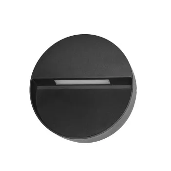 Italux Piana fekete kültéri LED lépcsővilágító lámpa (IT-OWL-4153-4K) LED 1 izzós IP54