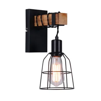 Italux Ponte  fekete-natúr LED falikar (IT-WL-4290-1-L) E27 1 izzós IP20