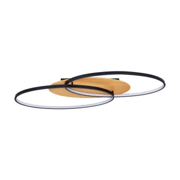 Italux Poraso  fekete-natúr LED mennyezeti lámpa (IT-PLF-93439-24W-WO) LED 1 izzós IP20