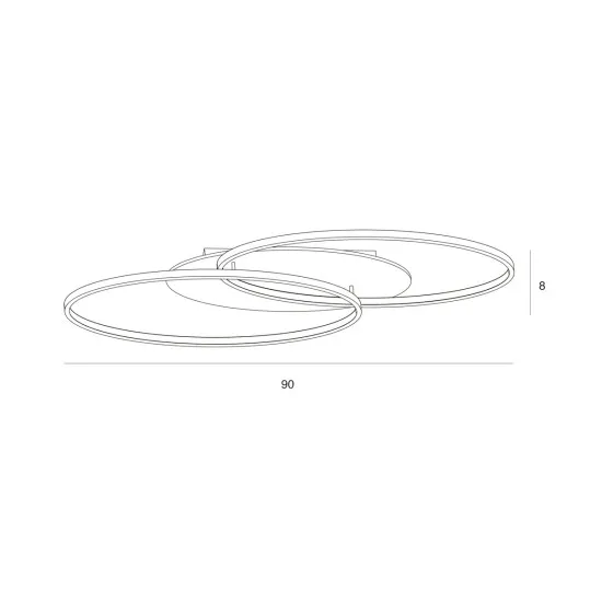 Italux Poraso  fekete-natúr LED mennyezeti lámpa (IT-PLF-93439-24W-WO) LED 1 izzós IP20