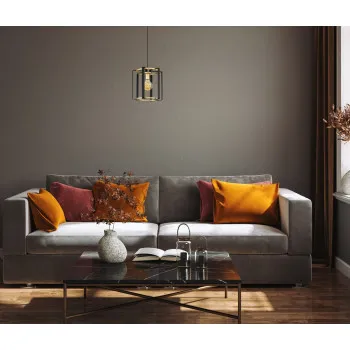 Italux Primero  arany-fekete függesztett lámpa (IT-PND-44003-1-BK-GD) E27 1 izzós IP20