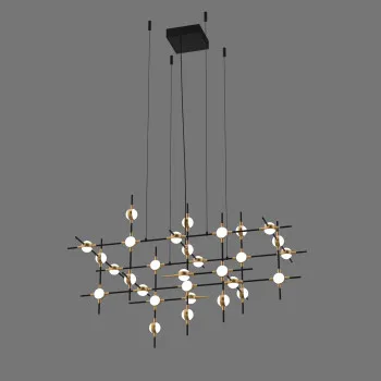 Italux Provenza  fekete-arany LED függesztett lámpa (IT-MD18001067-30A BG) LED 1 izzós IP20
