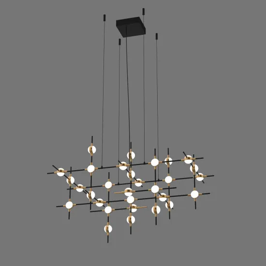 Italux Provenza  fekete-arany LED függesztett lámpa (IT-MD18001067-30A BG) LED 1 izzós IP20