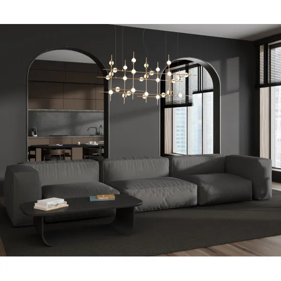 Italux Provenza  arany LED függesztett lámpa (IT-MD18001067-30A GD) LED 1 izzós IP20