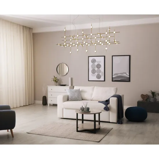 Italux Provenza  arany LED függesztett lámpa (IT-MD18001067-55A GD) LED 1 izzós IP20