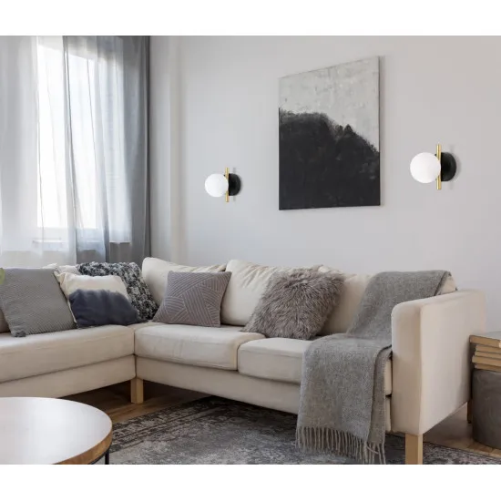 Italux Reverso  fekete-arany falikar (IT-WL-5622-1-BK-W) G9 1 izzós IP20
