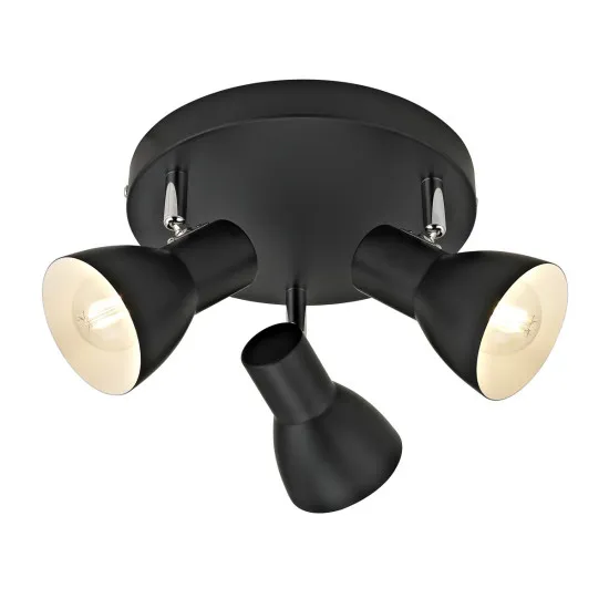 Italux Riado  fekete mennyezeti spotlámpa (IT-SPL-3422-3-BL) E14 3 izzós IP20