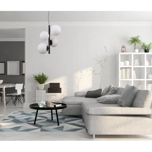 Italux Riga  fekete függesztett lámpa (IT-PND-44213-4A-SBL) E14+E27 4 izzós IP20