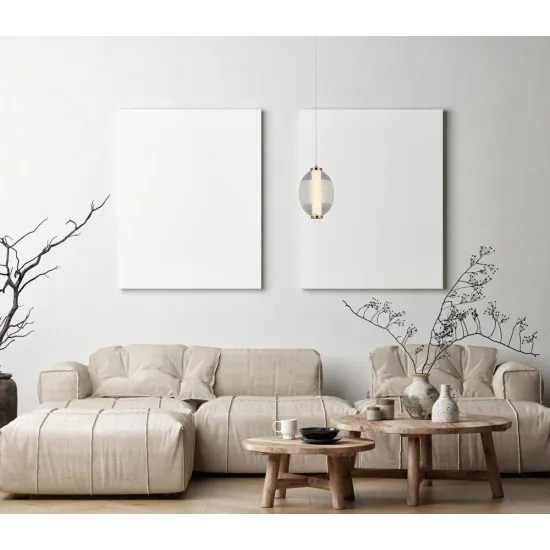Italux Rinot  fehér-füstszínű LED függesztett lámpa (IT-PND-45372-1-WH-CL) LED 1 izzós IP20