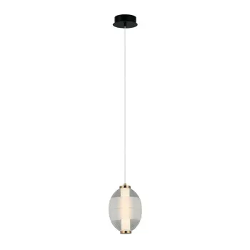 Italux Rinot  fehér-füstszínű LED függesztett lámpa (IT-PND-45372-1-WH-CL) LED 1 izzós IP20