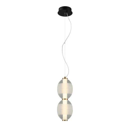 Italux Rinot  fehér-füstszínű LED függesztett lámpa (IT-PND-45372-2-WH-CL) LED 1 izzós IP20