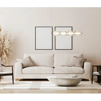Italux Rinot  fehér-füstszínű LED függesztett lámpa (IT-PND-45372-4-WH-CL) LED 1 izzós IP20