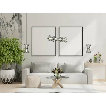 Italux Sanke  fekete LED függesztett lámpa (IT-PND-63849-2-BK) LED 1 izzós IP20
