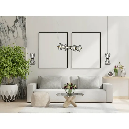 Italux Sanke  fekete LED függesztett lámpa (IT-PND-63849-4-BK) LED 1 izzós IP20