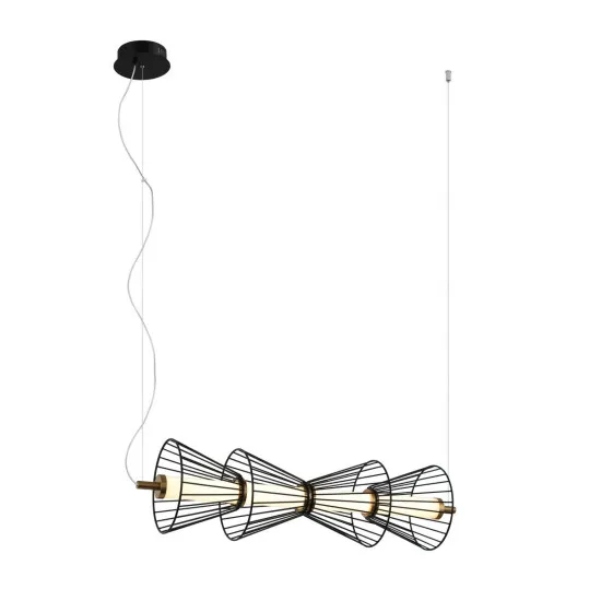 Italux Sanke  fekete LED függesztett lámpa (IT-PND-63849-4-BK) LED 1 izzós IP20