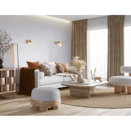 Italux Santia  sárgaréz-borostyán fali/mennyezeti spotlámpa (IT-SPL-65342-1-BRO-AMB) E14 1 izzós IP20
