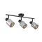 Italux Santia  fekete-füstszínű mennyezeti spotlámpa (IT-SPL-65342-3-BK-SG) E14 3 izzós IP20