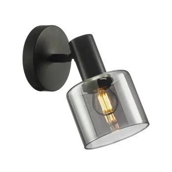Italux Santia  fekete-füstszínű falikar (IT-WL-65342-1 BK+SG) E27 1 izzós IP20