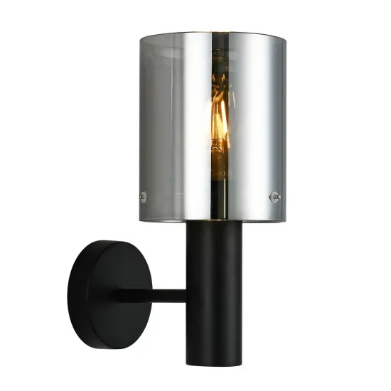 Italux Sardo  füstszínű falikar (IT-WL-5581-1A-BK+SG) E27 1 izzós IP20