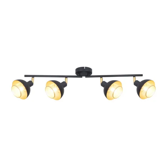 Italux Savio  fekete-arany mennyezeti spotlámpa (IT-SPL-27357-4-BK-GD) E14 4 izzós IP20