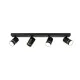 Italux Selma  fekete LED mennyezeti spotlámpa (IT-SPL-31983-4B-BK) LED 4 izzós IP20