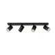 Italux Selma  fekete LED mennyezeti spotlámpa (IT-SPL-31983-4B-BK) LED 4 izzós IP20