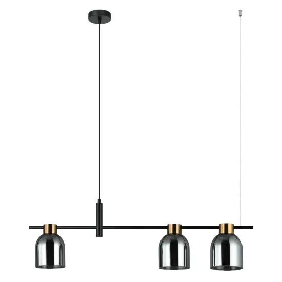 Italux Servio  fekete függesztett lámpa (IT-PND-66892-3-BK-SG) E14 3 izzós IP20