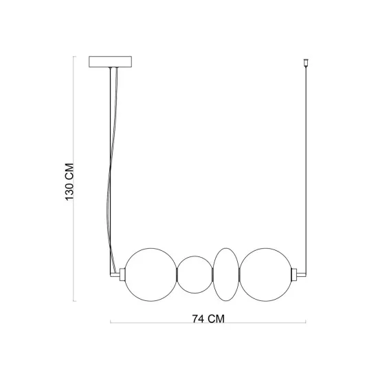Italux Sonte  matt fekete LED függesztett lámpa (IT-PND-24352-36W-BK-SG) LED 1 izzós IP20
