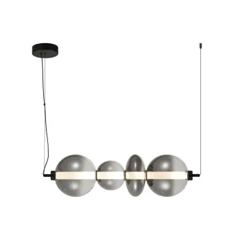 Italux Sonte  matt fekete LED függesztett lámpa (IT-PND-24352-36W-BK-SG) LED 1 izzós IP20