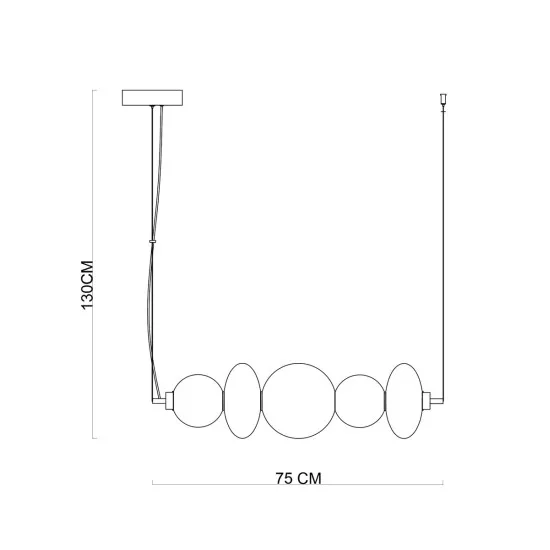 Italux Sonte  antik barna LED függesztett lámpa (IT-PND-24352-40W-AB-AMB) LED 1 izzós IP20