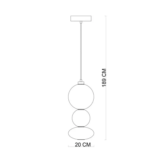 Italux Sonte  antik barna LED függesztett lámpa (IT-PND-24352V-24W-AB-AMB) LED 1 izzós IP20