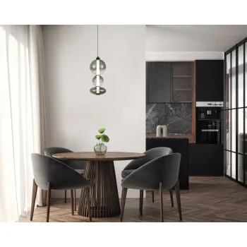 Italux Sonte  matt fekete LED függesztett lámpa (IT-PND-24352V-24W-BK-SG) LED 1 izzós IP20