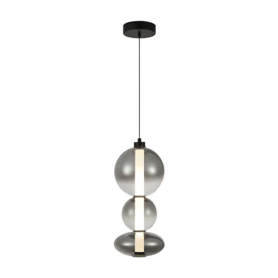 Italux Sonte  matt fekete LED függesztett lámpa (IT-PND-24352V-24W-BK-SG) LED 1 izzós IP20