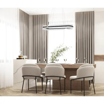 Italux Sopla  fekete-arany LED függesztett lámpa (IT-PND-63728-56W-3K-BK-GD) LED 1 izzós IP20