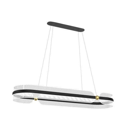 Italux Sopla  fekete-arany LED függesztett lámpa (IT-PND-63728-56W-3K-BK-GD) LED 1 izzós IP20