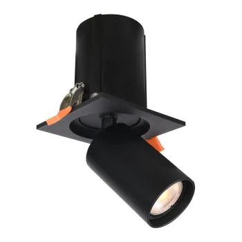 Italux Termo  fekete mennyezetbe építhető lámpa (IT-SPL-50310-1S BK) GU10 1 izzós IP20