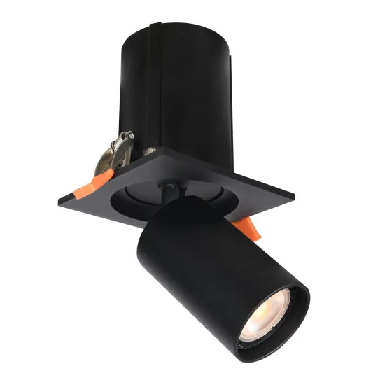 Italux Termo  fekete mennyezetbe építhető lámpa (IT-SPL-50310-1S BK) GU10 1 izzós IP20