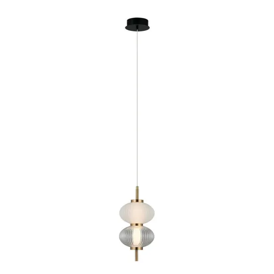 Italux Testa  fehér-füstszínű LED függesztett lámpa (IT-PND-84938-2V-BK) LED 1 izzós IP20