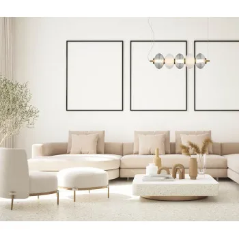 Italux Testa  fehér-füstszínű LED függesztett lámpa (IT-PND-84938-4-BK) LED 1 izzós IP20