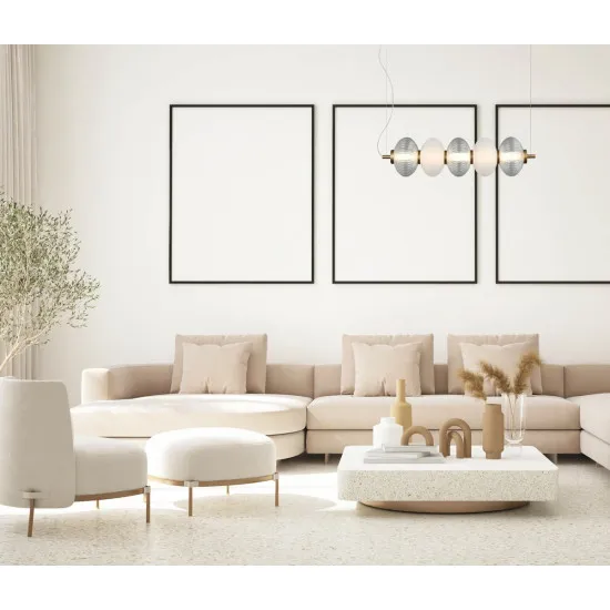 Italux Testa  fehér-füstszínű LED függesztett lámpa (IT-PND-84938-4-BK) LED 1 izzós IP20