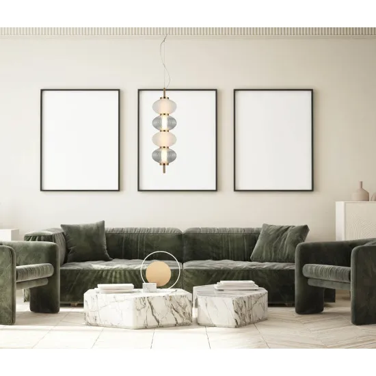 Italux Testa  fehér-füstszínű LED függesztett lámpa (IT-PND-84938-4V-BK) LED 1 izzós IP20