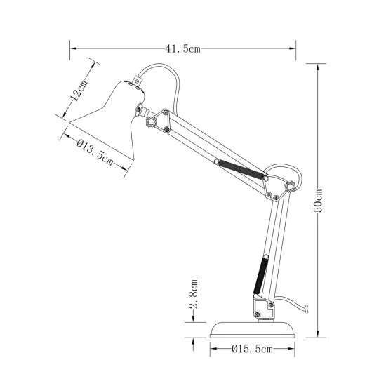 Italux Tiago  fehér asztali lámpa (IT-TB-29743-BG) GU10 1 izzós IP20