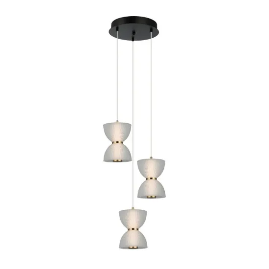 Italux Tica  fehér LED függesztett lámpa (IT-PND-83949-3-BK) LED 1 izzós IP20